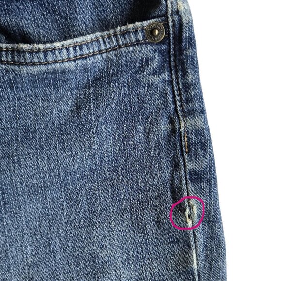 Ann Taylor Loft Relaxed Fit Mom Taper Straight Leg Denim Jeans Blue Women's 10P - Picture 6 of 6